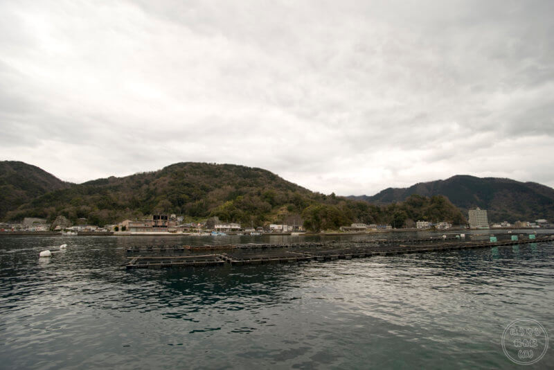 淡島から見た陸側の風景